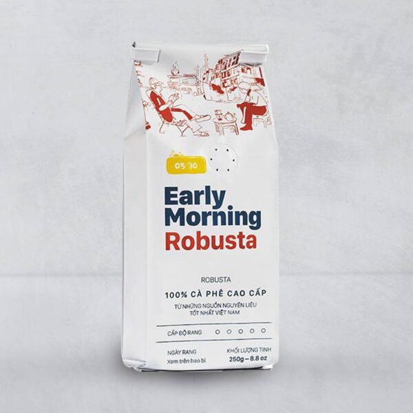 Cà phê hạt Robusta 250g | Early Morning Robusta Coffee