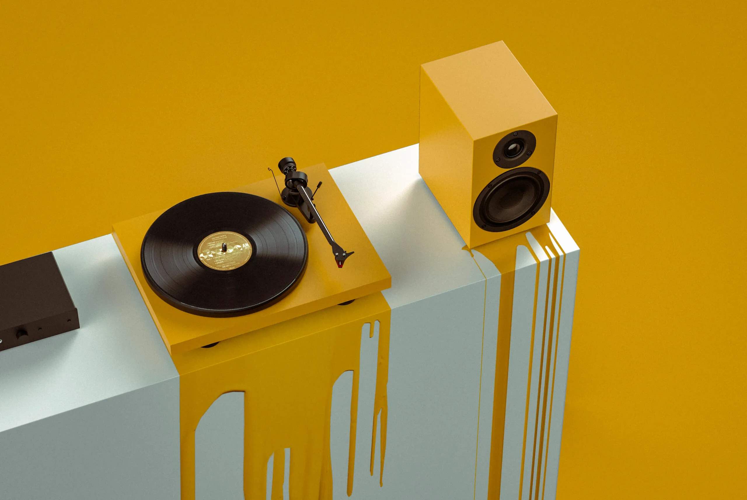 dàn loa pro-ject Colourful-Audio-SatinGoldenYellow-drip-scaled