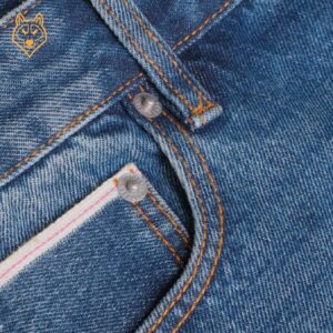 quần jean 14.5oz Light Blue Wash Selvedge Denim / Straight Pants