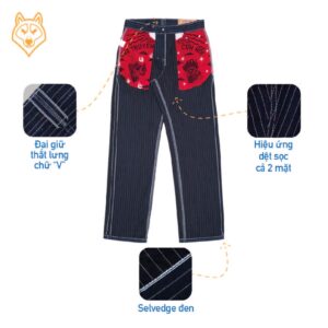 15oz WABASH / ONEWASH SELVEDGE DENIM - STRAIGHT PANTS