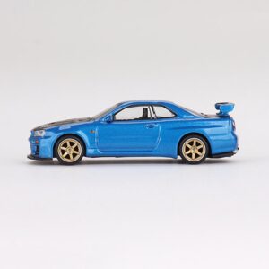 Alternative view of Mini GT #531 Nissan Skyline GT-R (R34) Top Secret Bayside Blue