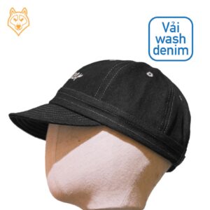 Copper Denim Pumpkin Hat - Black