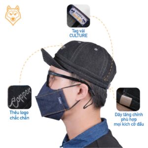 Copper Denim Pumpkin Hat - Black