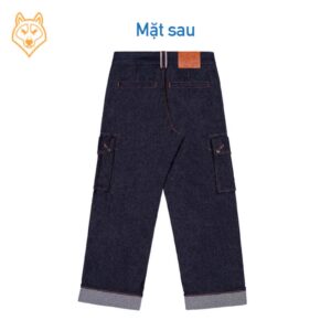 14.5oz Dark Blue Raw Selvedge Denim / Relax Cargo Pants