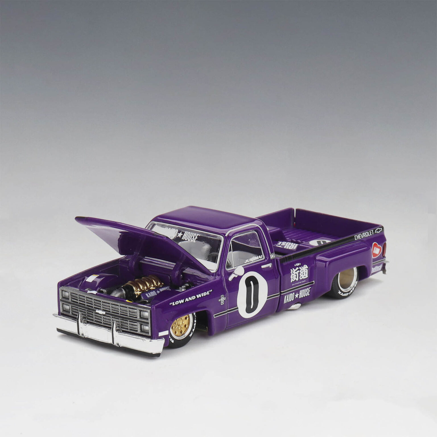 Mini Dully Mô Hình 1/64 MINI GT Chevrolet Silverado Dually KAIDO V1 | District M