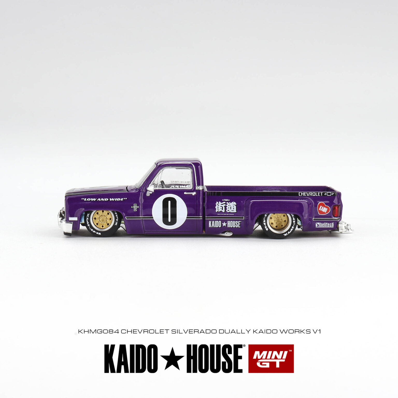 Mini Dully Mô Hình 1/64 MINI GT Chevrolet Silverado Dually KAIDO V1 | District M