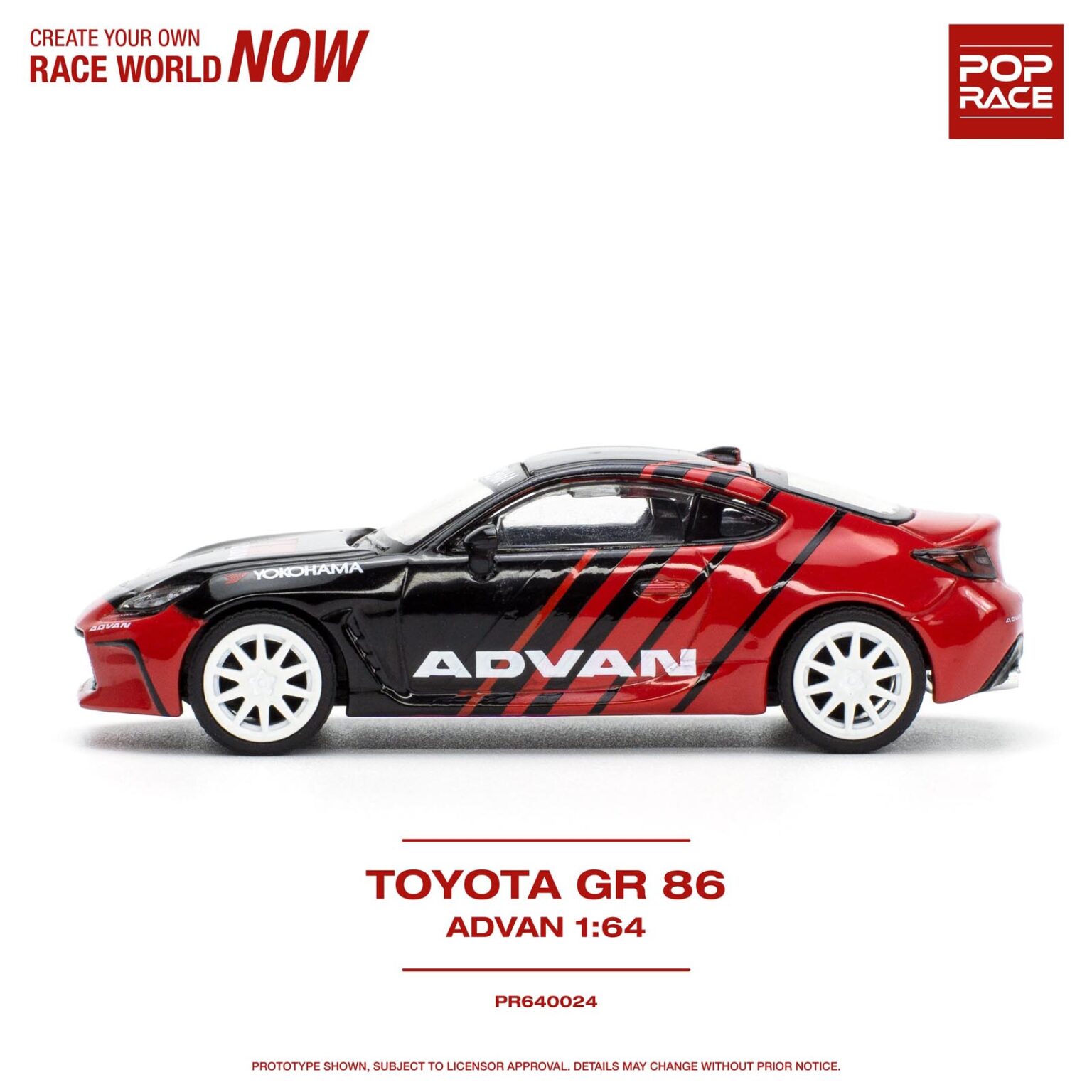 Modèle Réduit Diecast POPRACE 1/64 - Toyota GR86 Endless - Neuf (Sortie Q4 2023)