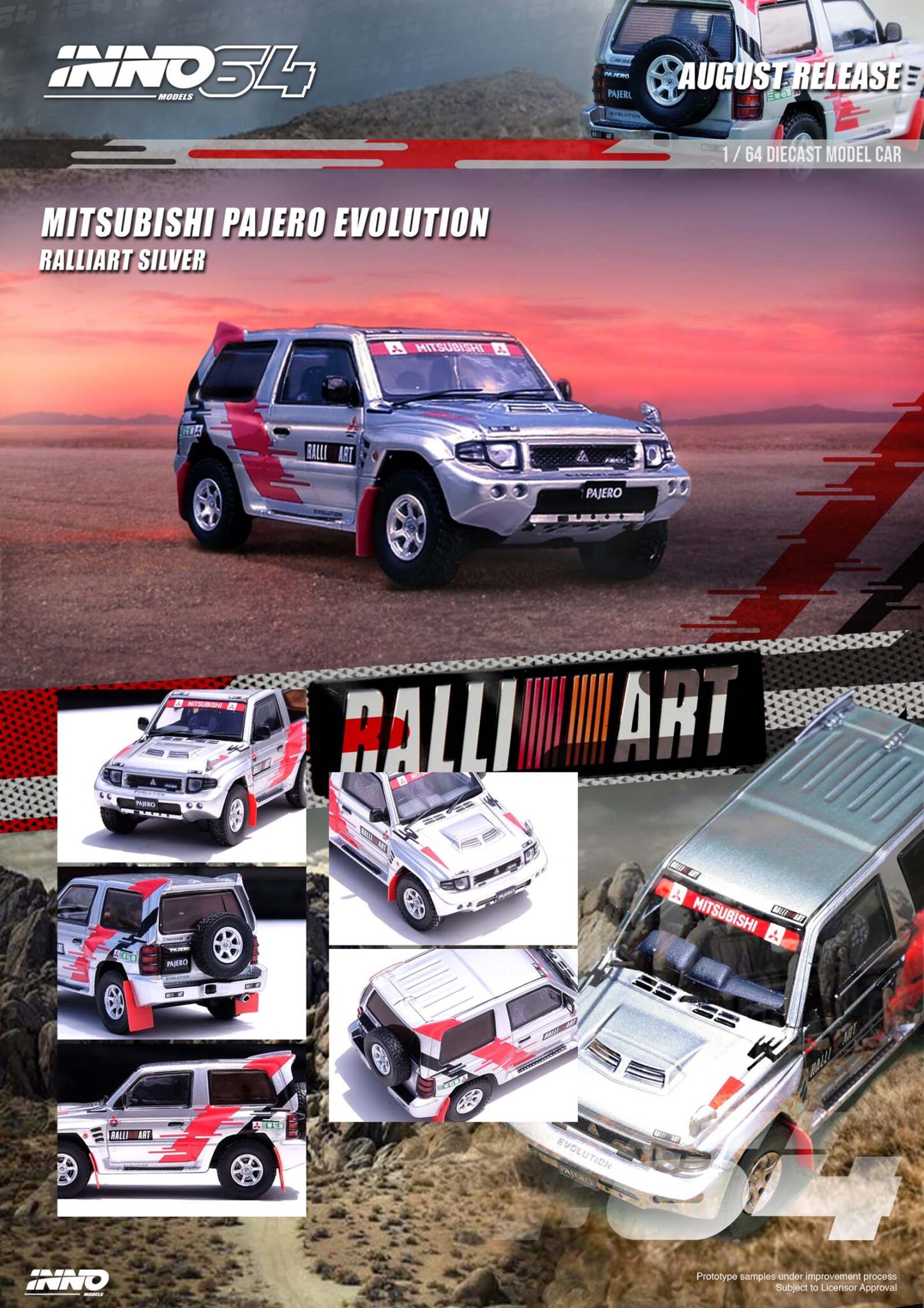 Mô hình 1/64 MITSUBISHI PAJERO EVOLUTION 