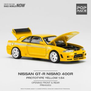 Pop Race 1:64 Nissan Skyline GT-R Nismo 400R Prototype Yellow