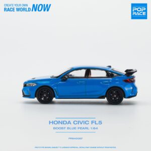 PopRace 1:64 HONDA CIVIC FL5 BOOST BLUE PEARL PR64-67