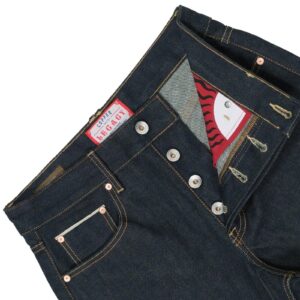 copper-denim-KURABO 19oz Prime Blue Raw Selvedge Denim : Straight Pants