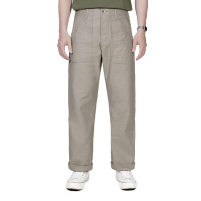 copper-denim-Military Desert : Straight Pants