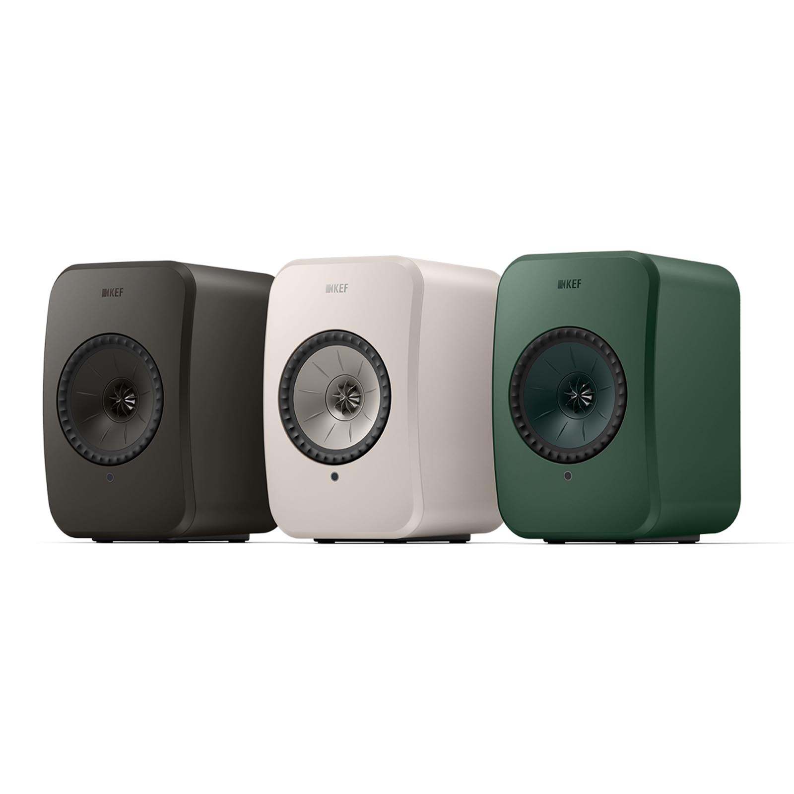 Cặp loa không dây KEF LSX II LT màu Stone White trên nền sáng District M