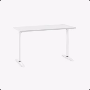 HyperWork Core Desk mặt trắng khung trắng