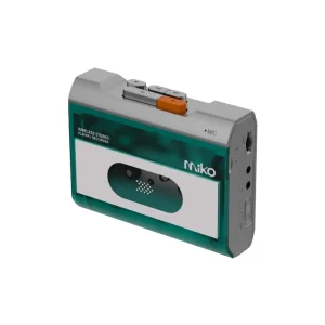 Gadhouse MIKO Mint nhìn từ trên: hàng nút bạc, nút ghi màu cam, lỗ mic, hoàn thiện thân bạc