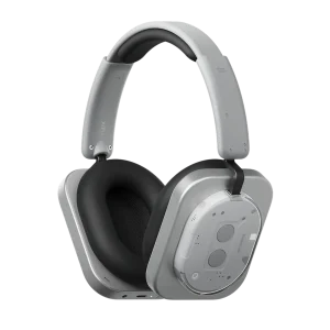 Nothing Headphone (1) màu xám trắng, chữ Sound by KEF trong tai trong suốt, jack và USB-C