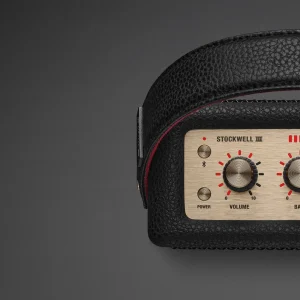 Cận cảnh bảng điều khiển Marshall Stockwell III với núm Volume Bass và nút Bluetooth đồng