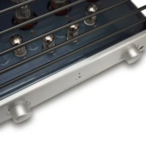 Góc cao PrimaLuna EVO 200 Integrated màu bạc với ống đèn và núm điều khiển Volume Selector