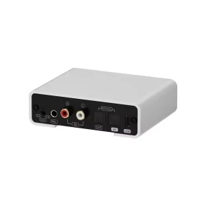Mặt sau Topping DX1 II màu bạc với cổng BAL RCA optical OUT IN và USB-C