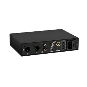 Mặt sau Topping DX5 II với XLR L/R, RCA, Bluetooth antenna, USB, coax, optical, trigger 12V và nguồn AC