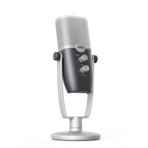 Micro USB AKG Ara màu xanh góc nghiêng trên nền trắng