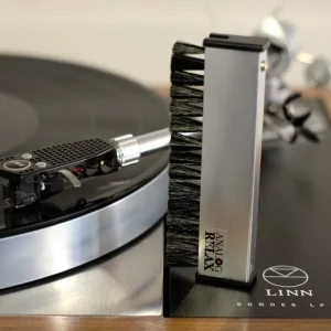 Mặt đĩa than sạch sau khi dùng chổi khử tĩnh điện Analog Relax