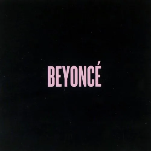 Bìa album Beyoncé 2013: chữ BEYONCÉ hồng trên nền đen