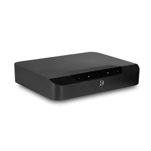 Bluesound POWERNODE EDGE Black góc 3/4 mặt cảm ứng