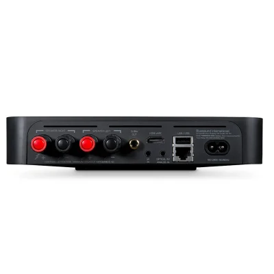 Mặt sau Bluesound POWERNODE EDGE: HDMI eARC, loa, USB, mạng