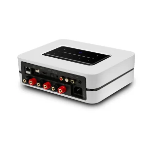 Bluesound POWERNODE White góc sau UI sáng
