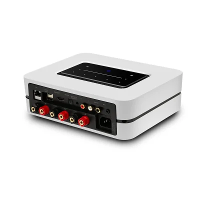Bluesound POWERNODE White góc sau UI sáng