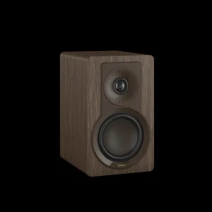 Loa DALI KUPID Dark Walnut góc nghiêng, vỏ gỗ óc chó sang trọng