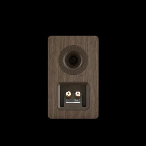 Mặt sau loa DALI KUPID Dark Walnut vỏ gỗ óc chó và cổng kết nối