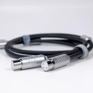 Cặp cáp FIBBR Snowflake F-AC3-SF XLR cuộn, jack female bạc họa tiết snowflake