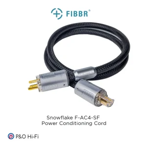 Dây nguồn FIBBR Snowflake F-AC4-SF Power Conditioning Cord, braid đen và jack bạc mạ vàng