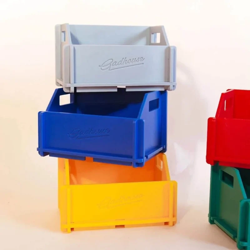 Chồng hộp đựng đĩa than Gadhouse Cr(e)ate Storage nhiều màu xanh xám vàng đỏ
