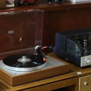 Close-up PrimaLuna EVO 200 den va Pro-Ject Classic EVO