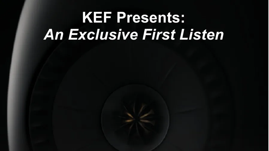 Teaser loa KEF luxury July 2026: hình bóng thùng cong Uni-Q