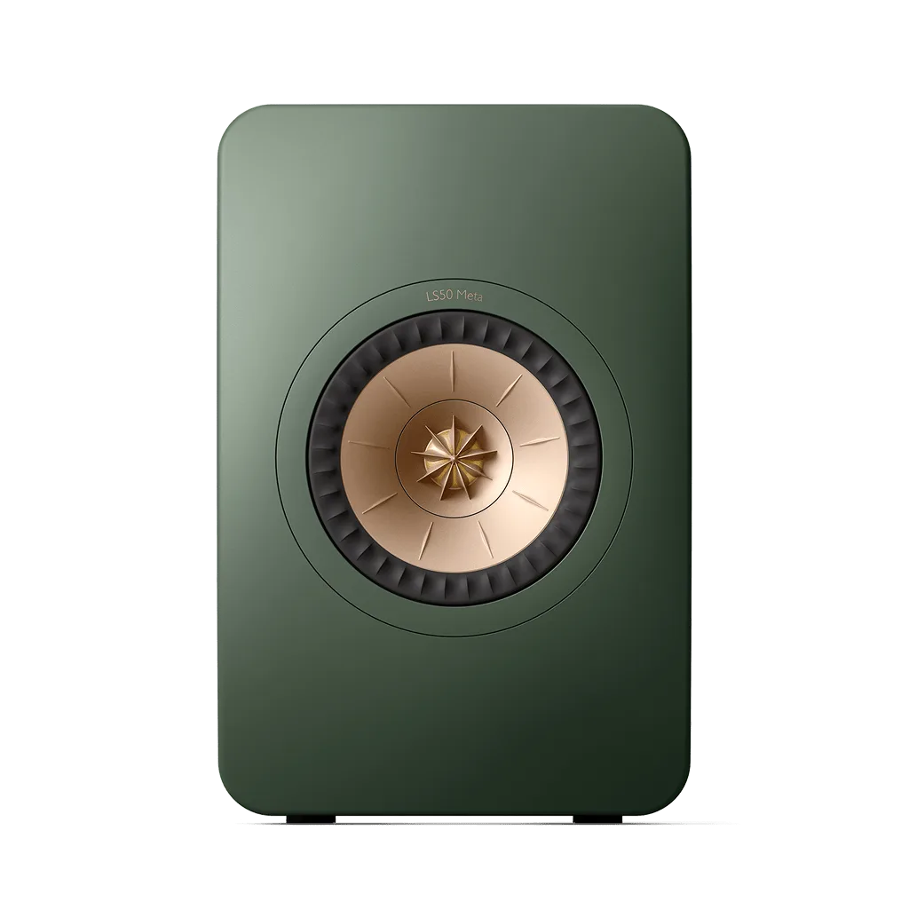 Mặt trước cặp loa KEF LS50 Meta Moss Green