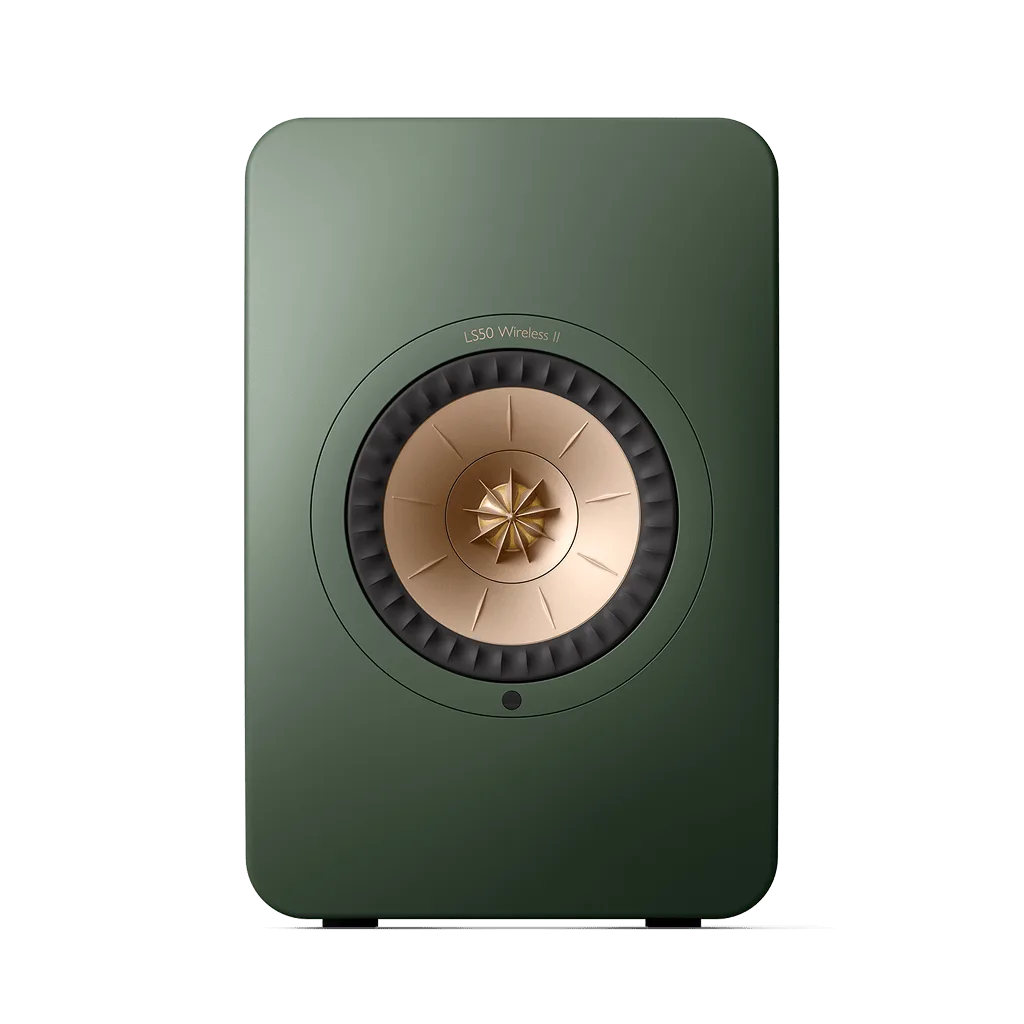 Mặt trước cặp loa KEF LS50 Wireless II Moss Green
