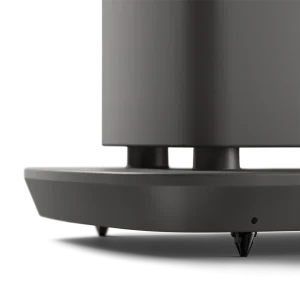 Chi tiết đế và spike loa KEF LS60 Wireless Carbon Black