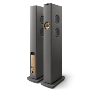 Cặp loa KEF LS60 Wireless Carbon Black góc trước sau và hông