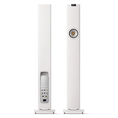 Đôi loa KEF LS60 Wireless Carbon Black nhìn thẳng mặt trước