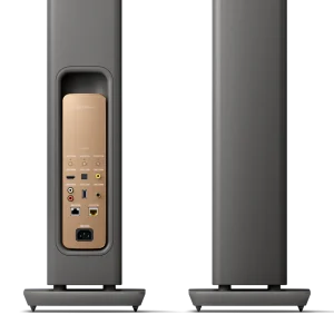 Mặt sau loa Primary KEF LS60 Wireless Carbon Black với panel kết nối