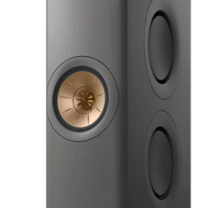 Close-up Uni-Q và woofer bên loa KEF LS60 Wireless Carbon Black