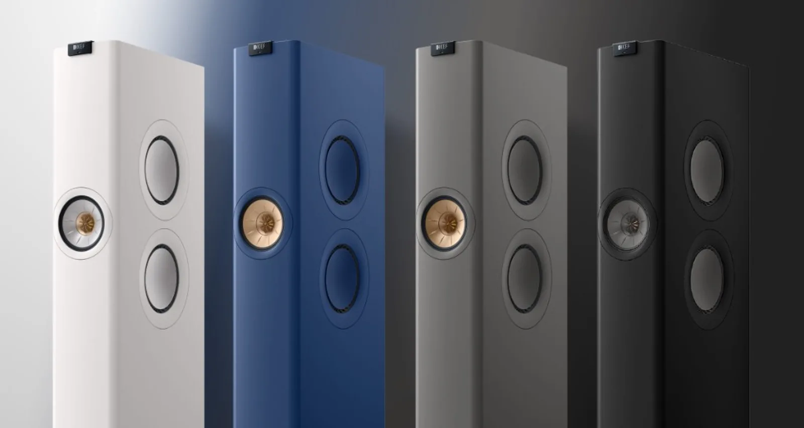 Bốn màu KEF LS60 Wireless Mineral White Royal Blue Titanium Grey Carbon Black
