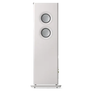 Mặt bên loa KEF LS60 Wireless Mineral White với hai woofer side-firing