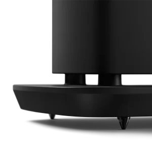Chi tiết đế và spike loa KEF LS60 Wireless Titanium Grey