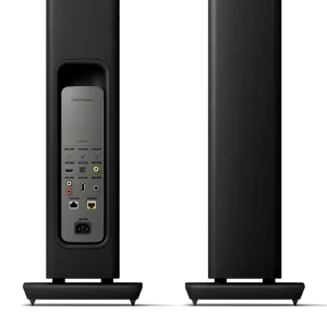 Cặp loa KEF LS60 Wireless Titanium Grey nhìn trước và mặt sau Primary
