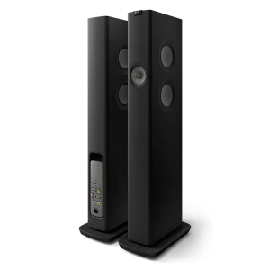Cặp loa KEF LS60 Wireless Titanium Grey với panel kết nối đồng phía sau